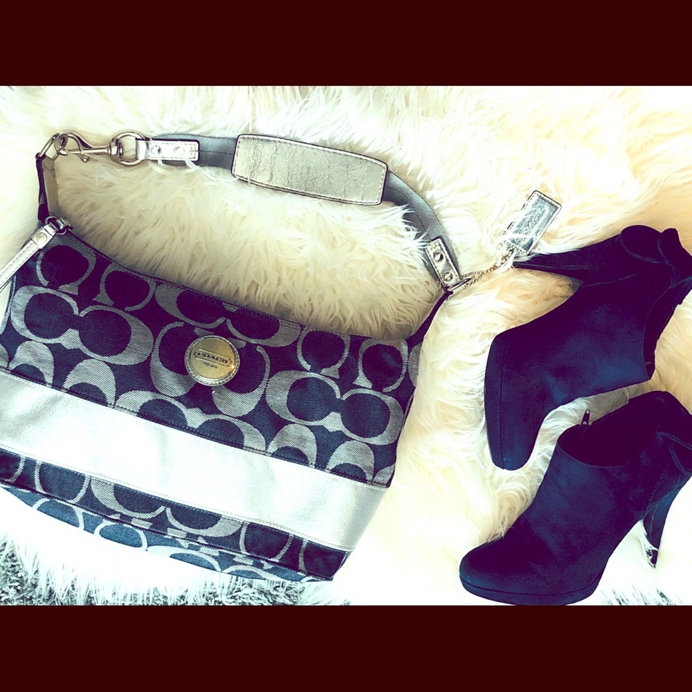 COACH Signature Stripe Handbag